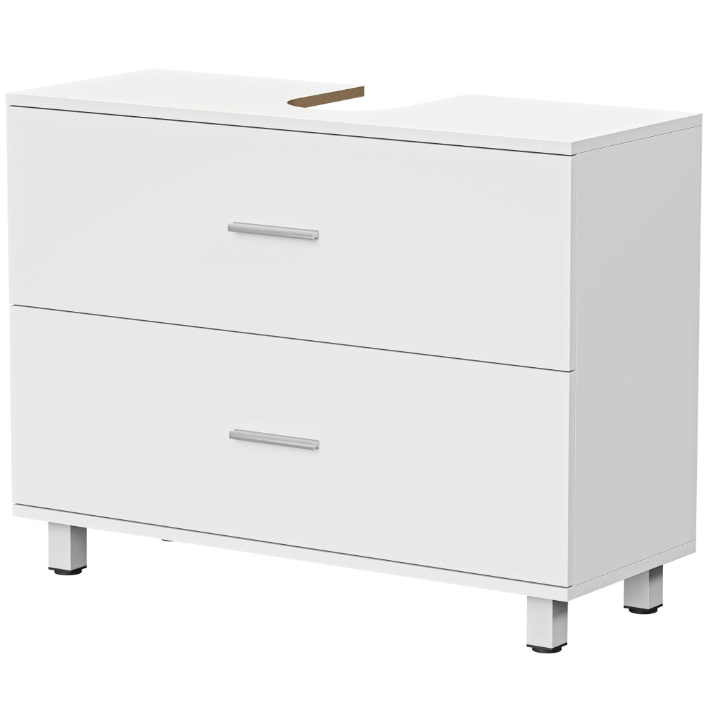 Mobile sottolavabo con 2 cassetti ¨C Xylo ¨C Bianco, 80x30x60 cm