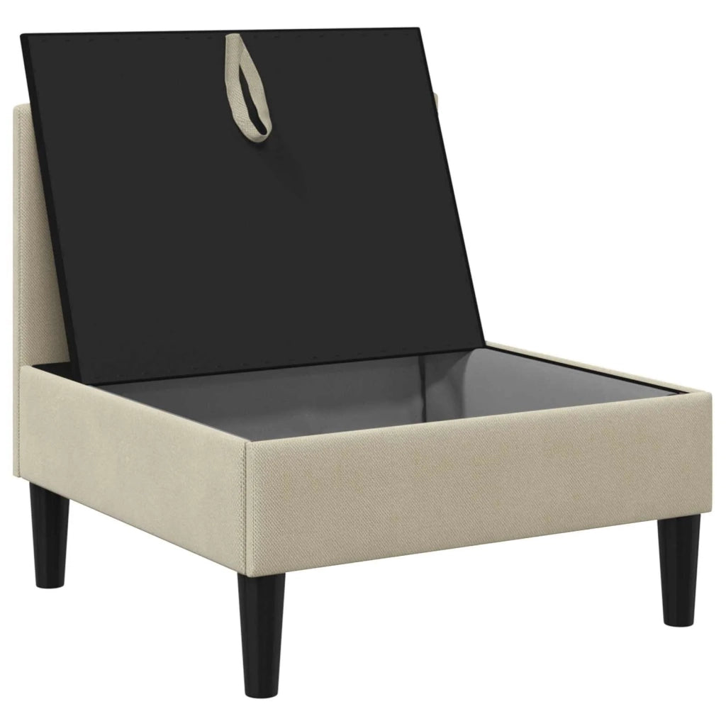Divano Medio con Storage Sabbia Velluto 42027117
