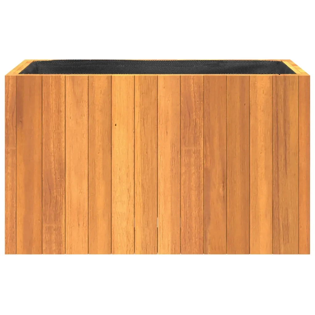 Fioriera | Cassetta per fiori | Vaso da Giardino 59x27,5x35 cm in Legno Massello di Acacia