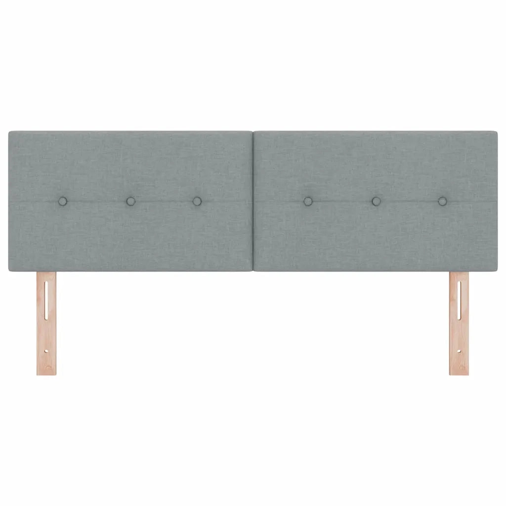 Testiera | Testata LED con strisce LED Grigio chiaro 160 cm Tessuto