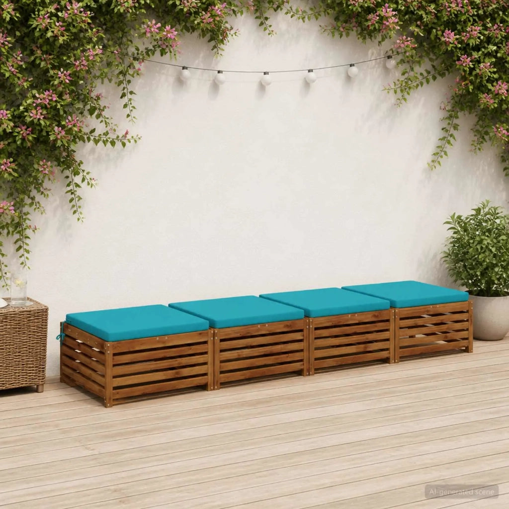 Cuscini per Sedia in 4 Pezzi SOEST 4 pz 100% Poliestere 944698