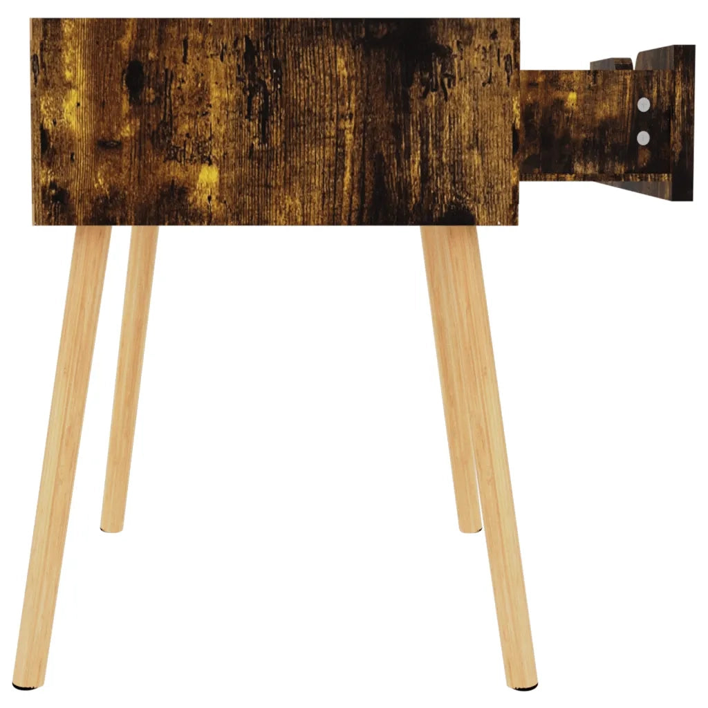Set di 2 Comodini | Armadio da Notte | Mobiletto da notte Rovere Fumo 40x40x56 cm in Legno Multistrato