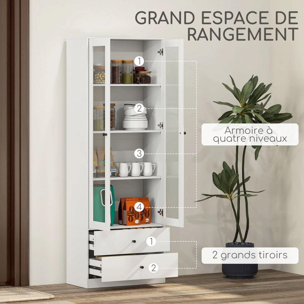 Armadio guardaroba con ante scorrevoli ¨C zephmum ¨C 59x30x164 bianco