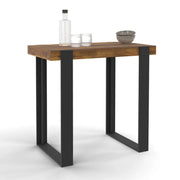 IDMarket - Tavolo da bar PHOENIX, legno scuro, effetto invecchiato e nero, 90 cm