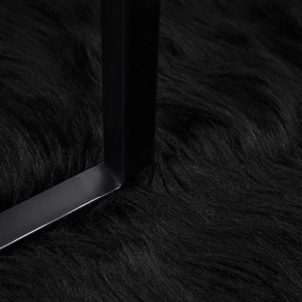 Tappeto in finta TAFALLA Nero Ø 200 cm Poliestere 42021583