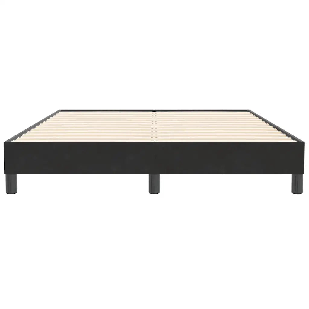 Letto matrimoniale | Letto per adulti | Giroletto a Molle senza Materasso Nero 160x210 cm in Velluto