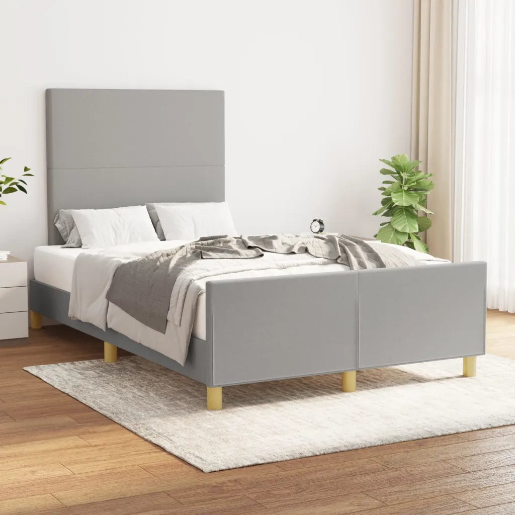 Giroletto senza Materasso Grigio Chiaro 120x190 cm in Tessuto 3270499