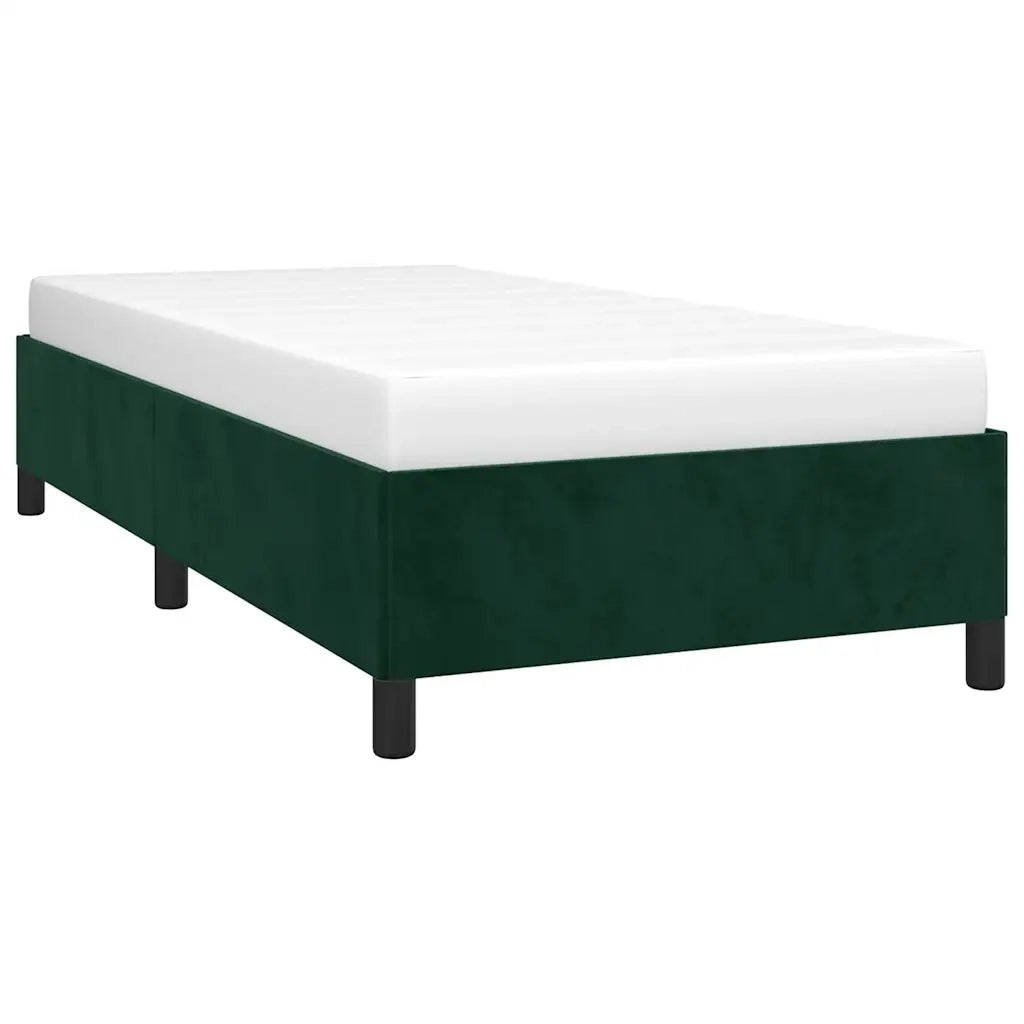 Letto singolo | Letto per adulti | Giroletto senza Materasso Verde Scuro 80x200 cm in Velluto