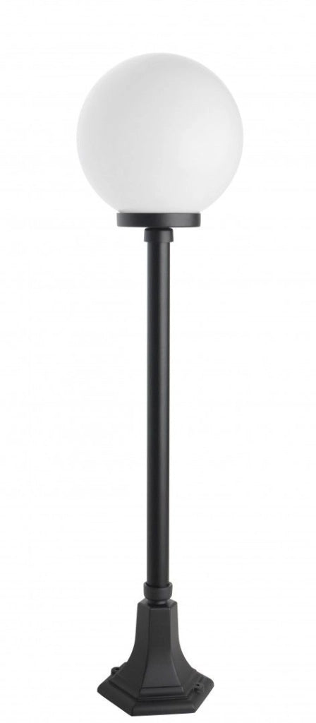 Lampione da giardino 103cm sfera 25cm nero E27 IP43