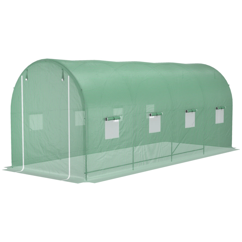 Serra da Giardino Tunnel ¨C zephmum ¨C Verde, 5x2x2 m, 8 Finestre