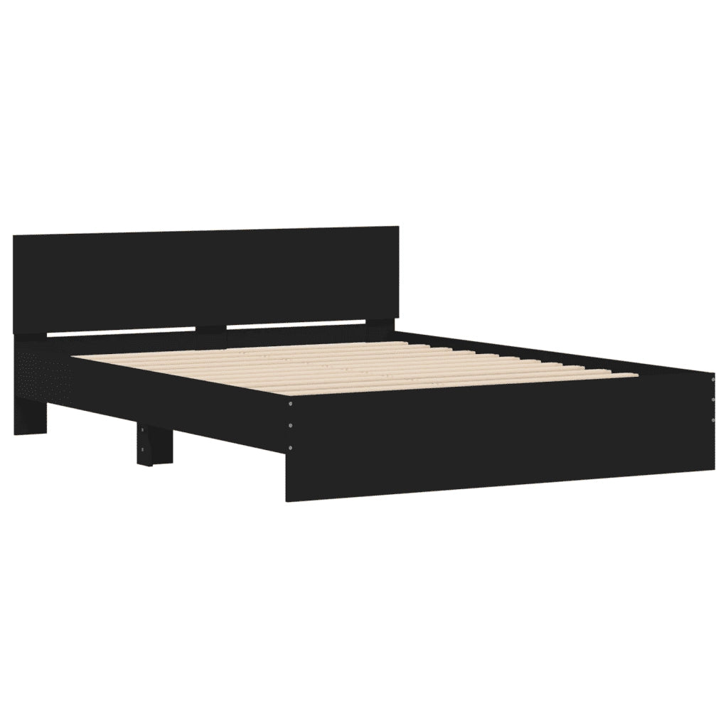 Giroletto con Testiera Nero 140x190 cm 3207498