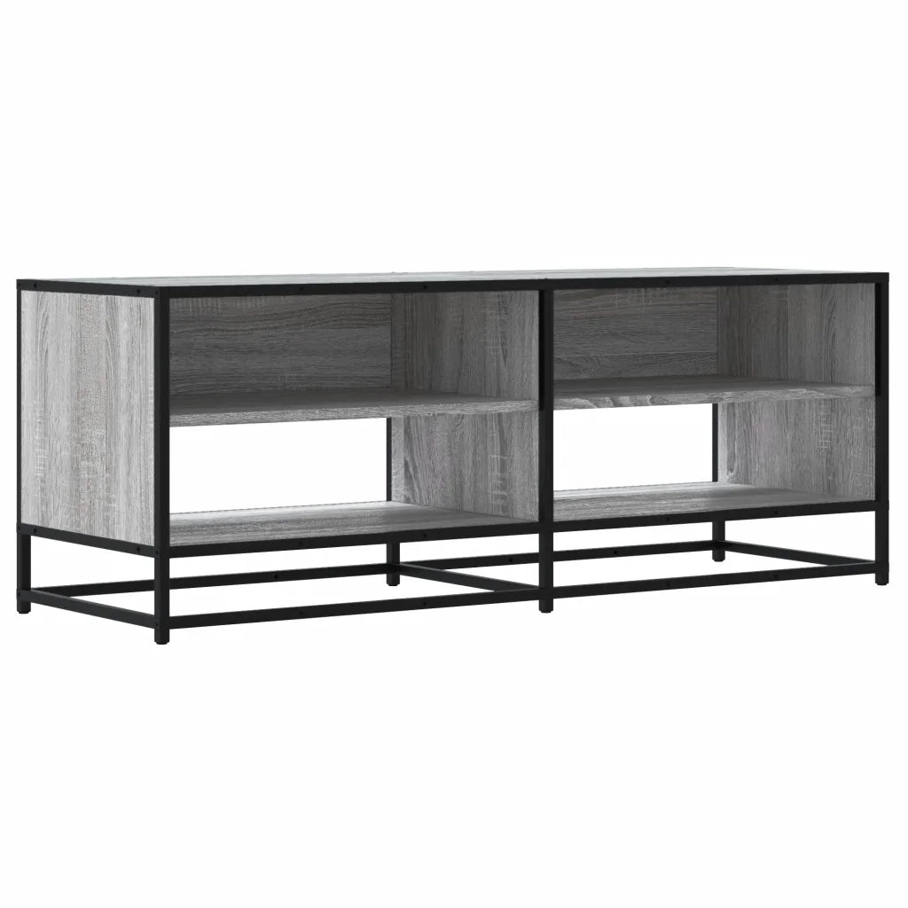 Mobile TV Grigio Sonoma 120,5x40x46cm Legno Multistrato Metallo 848892