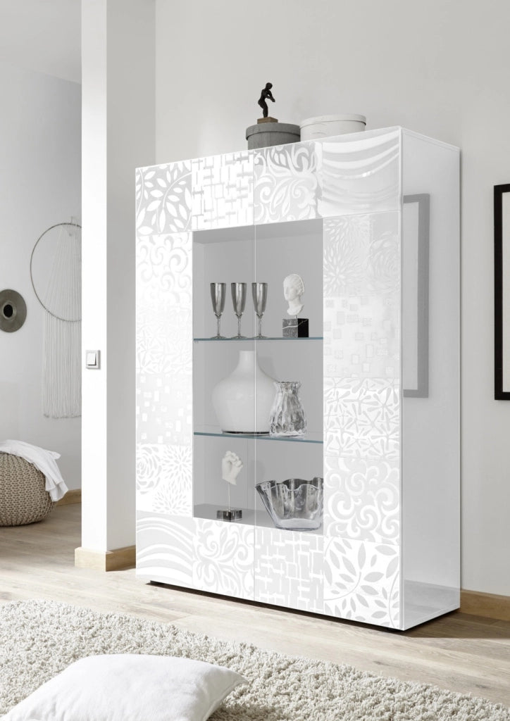 Credenza/Vetrina DENIS bianco