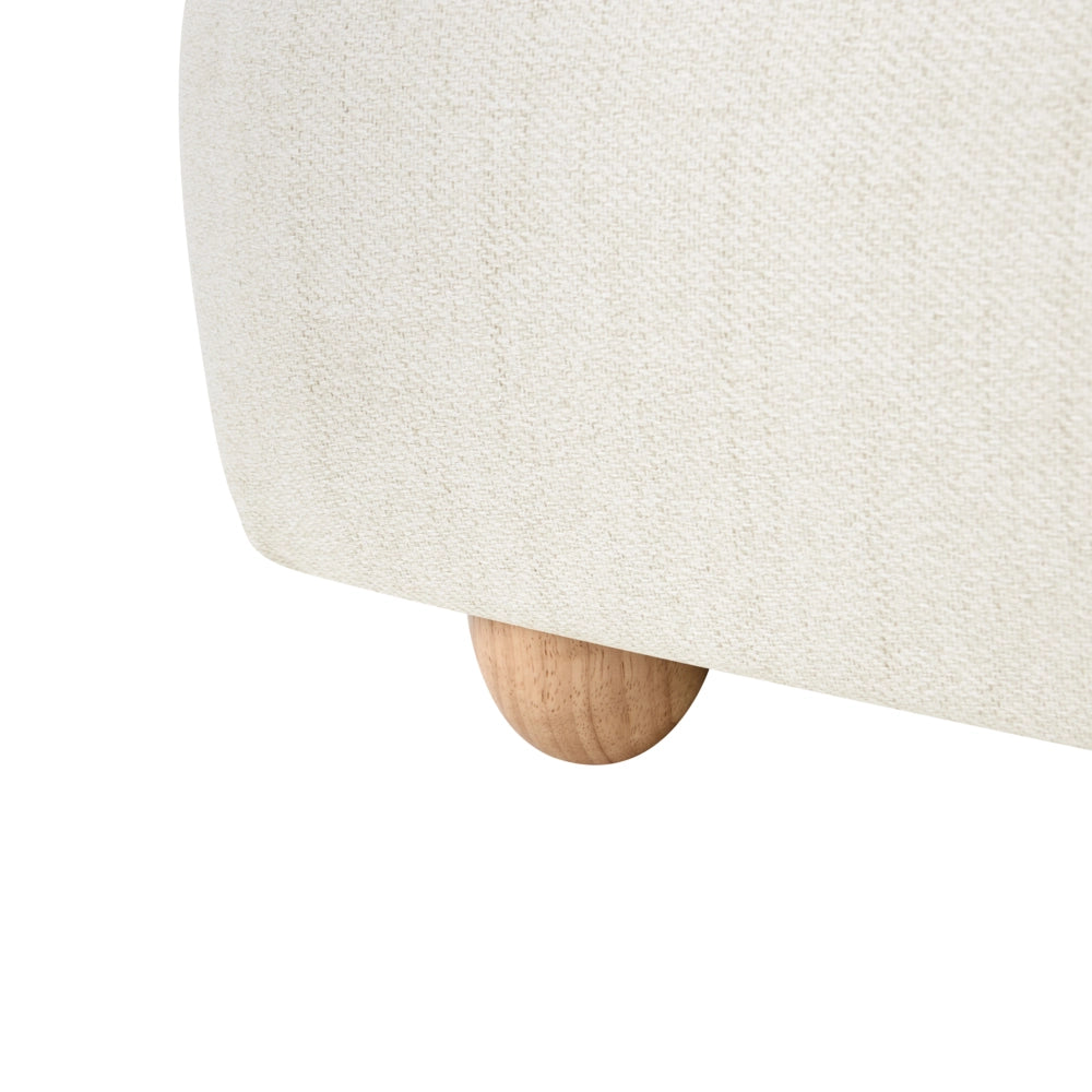 Letto con contenitore in poliestere bianco sporco 160 x 200 cm, design minimalista e moderno