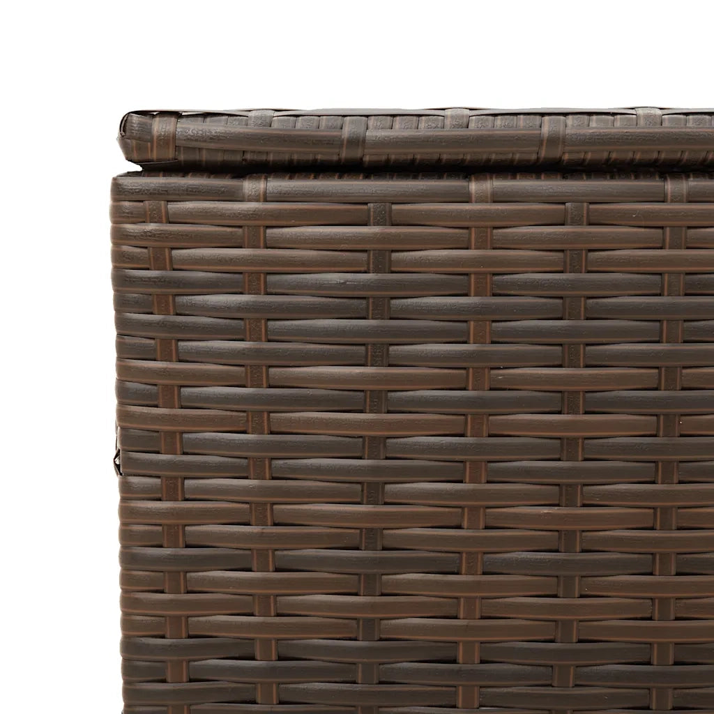 Contenitore da Giardino con Ruote Marrone 190L in Polyrattan CFW5439697