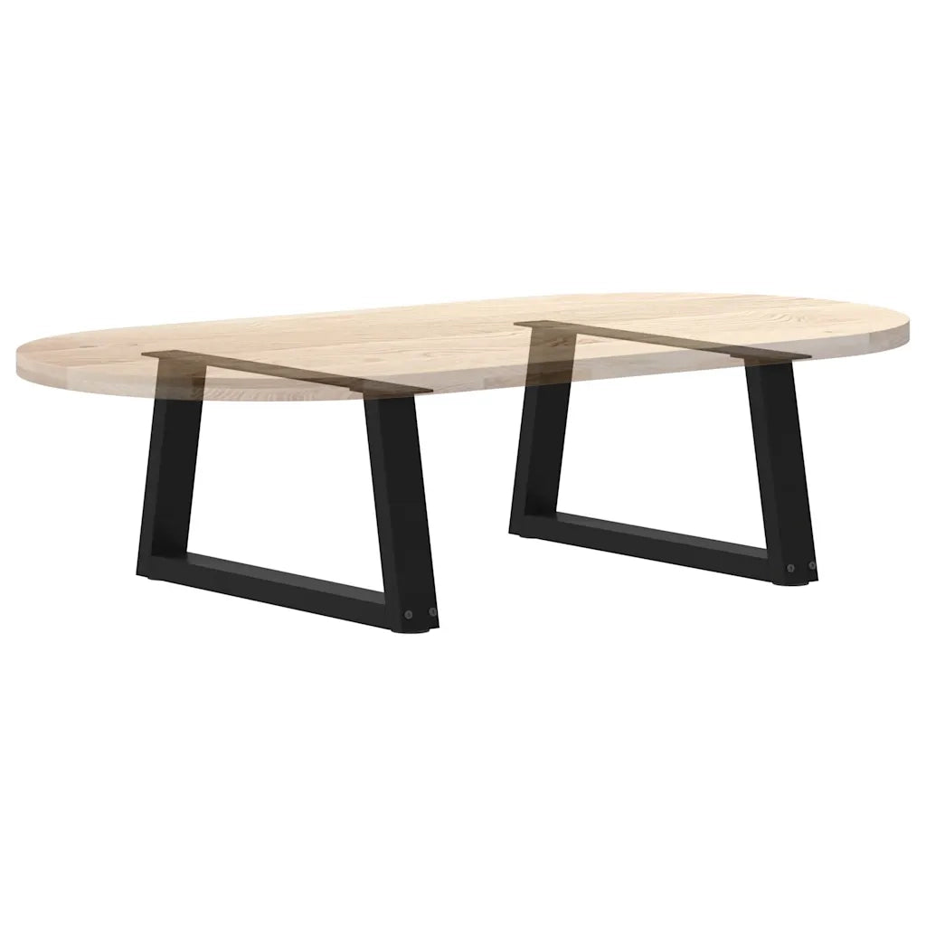 Gambe per Tavolino da Caff¨¨ a Forma di V 2 pz | Piede del tavolo Nere 70x(30-31,3) cm Acciaio