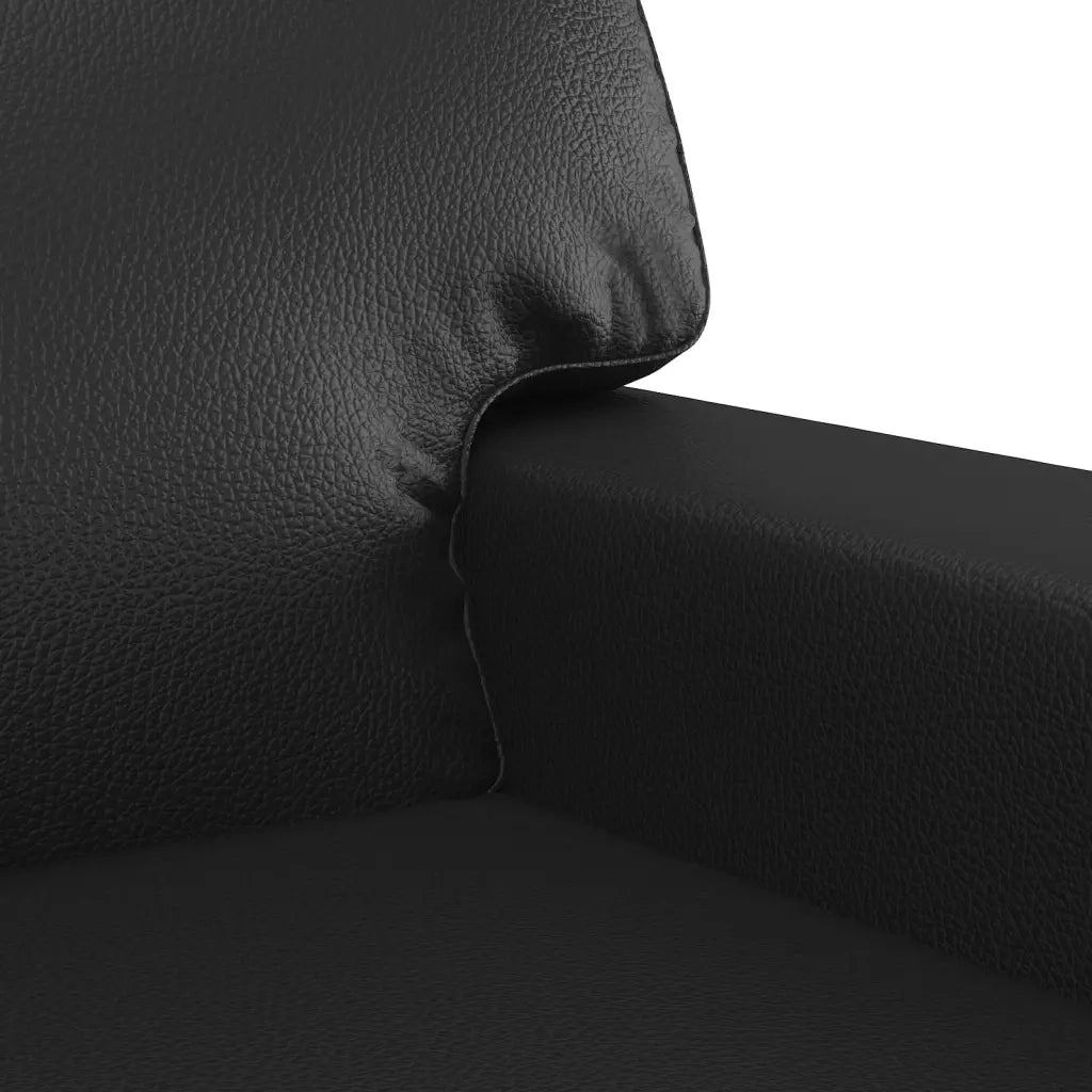 Set di Divani 2 pz Nero in Similpelle
