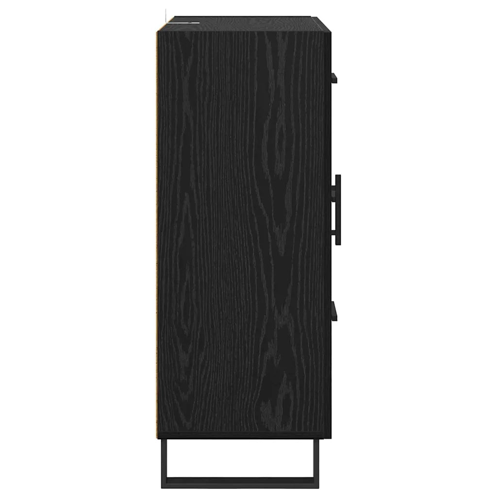 Credenza con Cassetto-Buffet-Armadio da cucina Rovere Nero 69,5 x 34 x 90 cm 126703