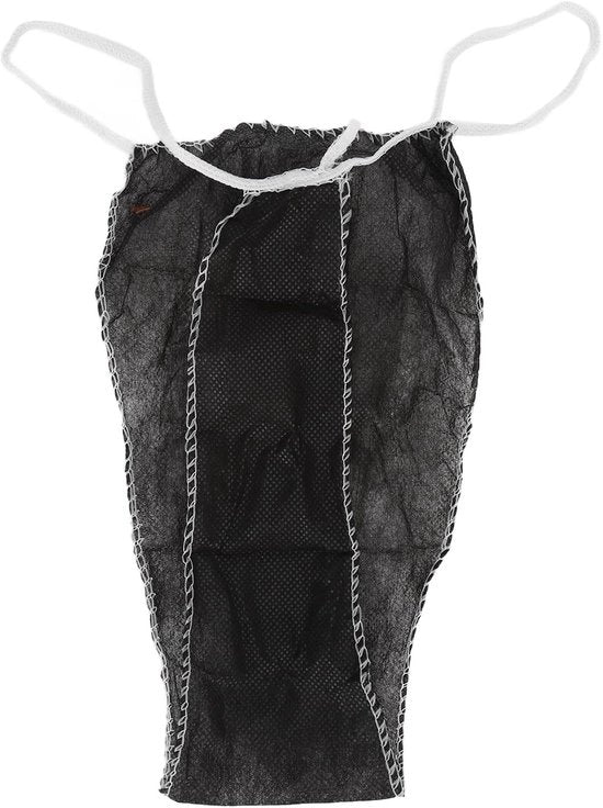 Slip per Bagno 50 Unità - Abbigliamento da Bagno da Getto - Tessuto Non Tessuto - Nero - Respirante - Adatto per Spa/Massage - Abbigliamento da Bagno da Getto
