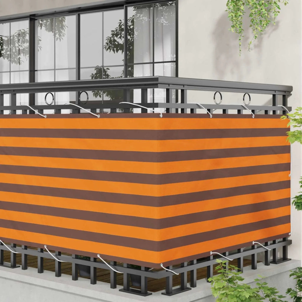 Schermo da balcone-Pannello per balcone Arancione e Marrone 100 x 800 cm