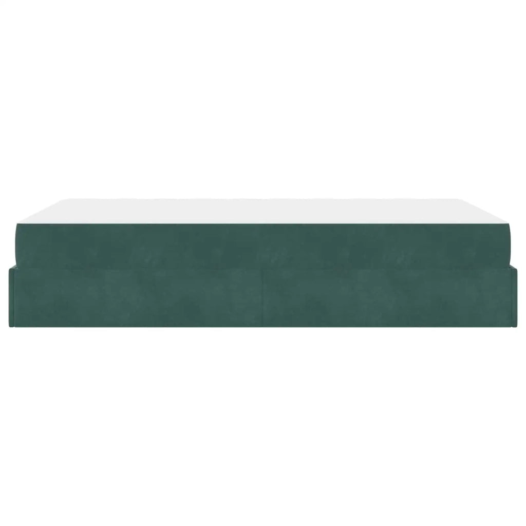 Struttura letto con materasso con materasso 2 pcs Verde Velluto