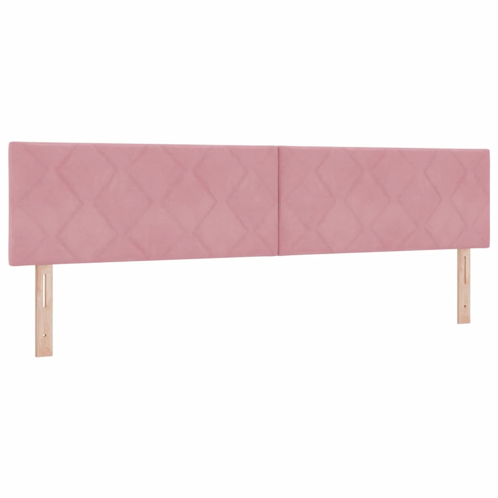 Letto Ottomano con Materasso e LED Rosa 200 x 200 cm Velluto 3457238