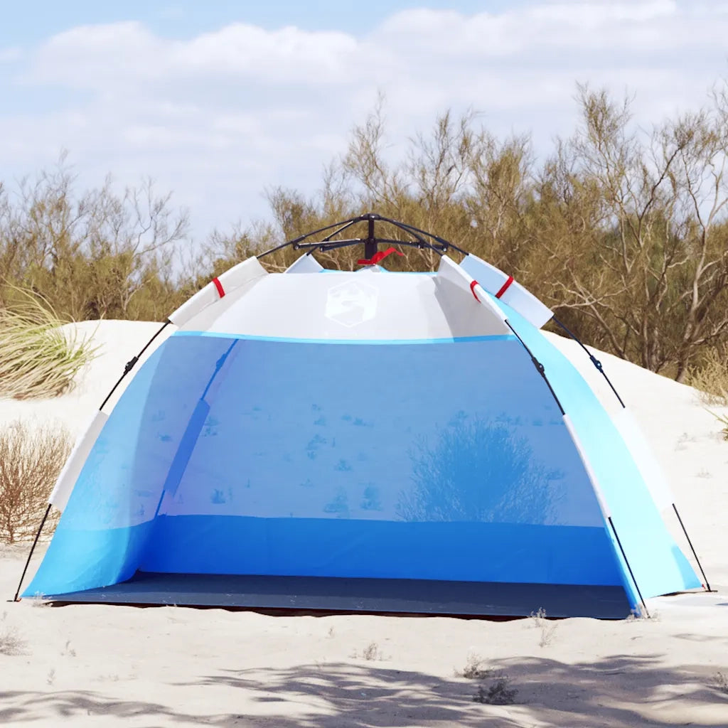 Tenda da Spiaggia 2 Persone-Tenda da campeggio Azzurro Rilascio Rapido Impermeabile 394603