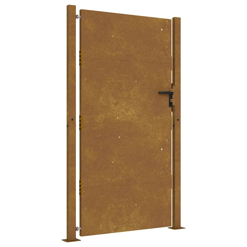 Cancello da giardino 100x175 cm in acciaio Corten 153266