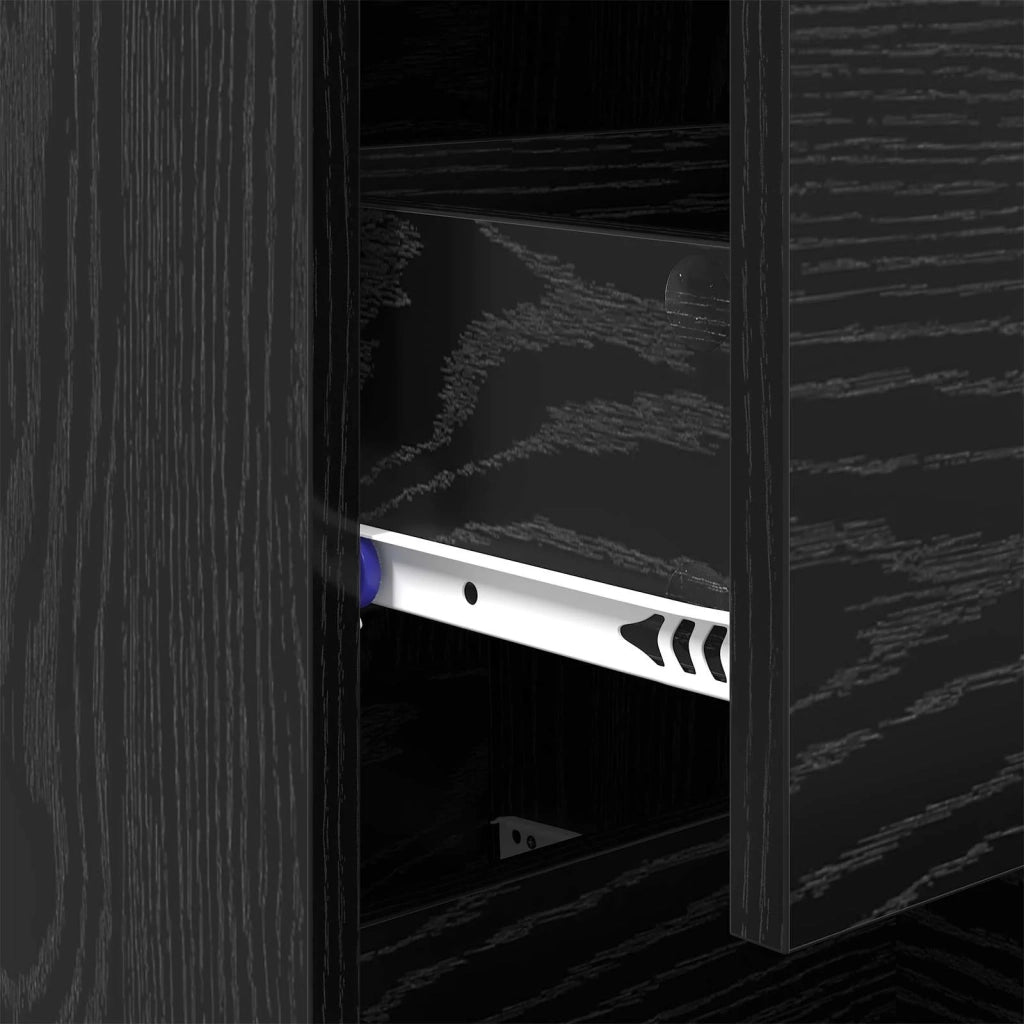 Credenza Rovere nero 34 x 34,5 x 90 cm Legno multistrato 880945