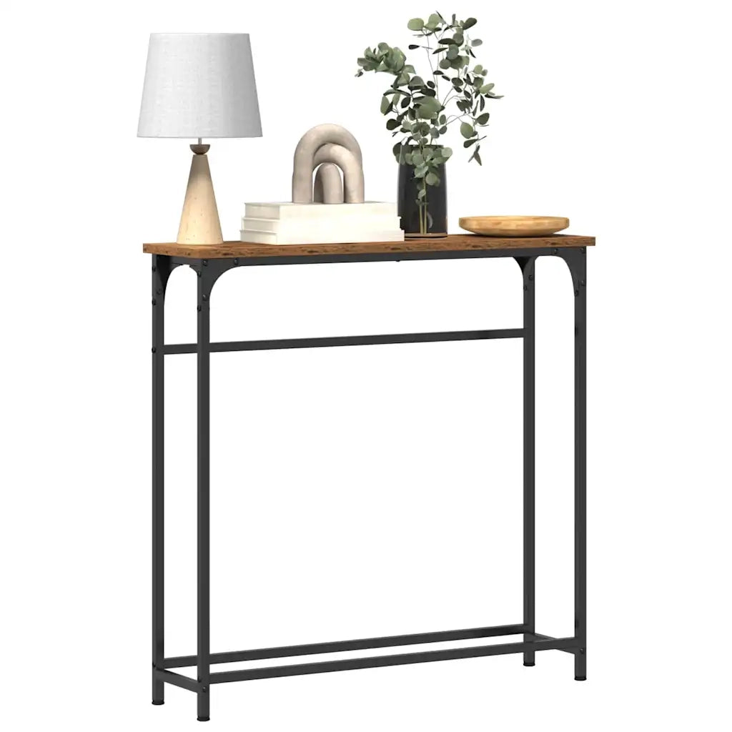 Tavolo consolle con lo scaffale Legno vecchio 75 x 19,5 x 75 cm 863503