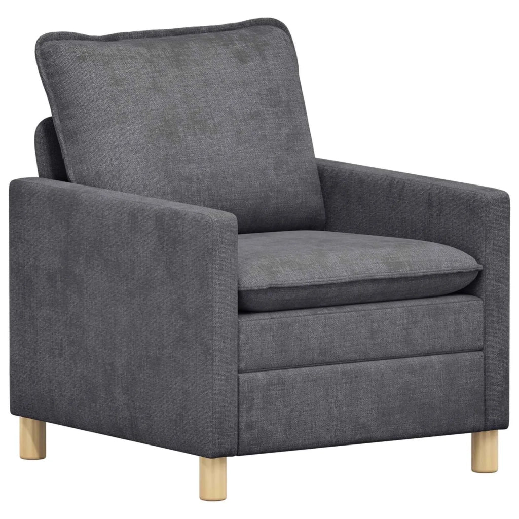 Set di divani 2 pcs Grigio Scuro Poliestere 3417049