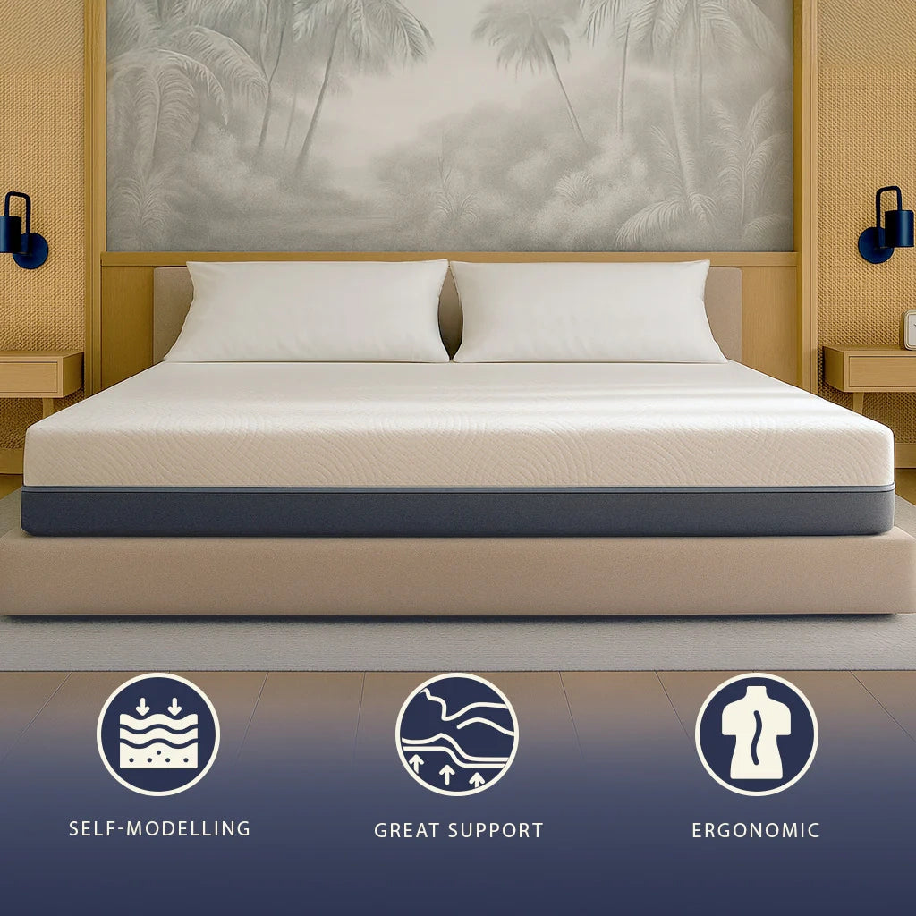 Materasso 120x190 Molle e Memory Foam Alto 25 cm | Anallergico, Traspirante, Sfoderabile | Prodotto in Italia