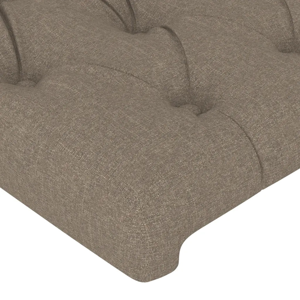 Letto singolo | Letto per adulti | Giroletto senza Materasso Tortora 90x200 cm Tessuto