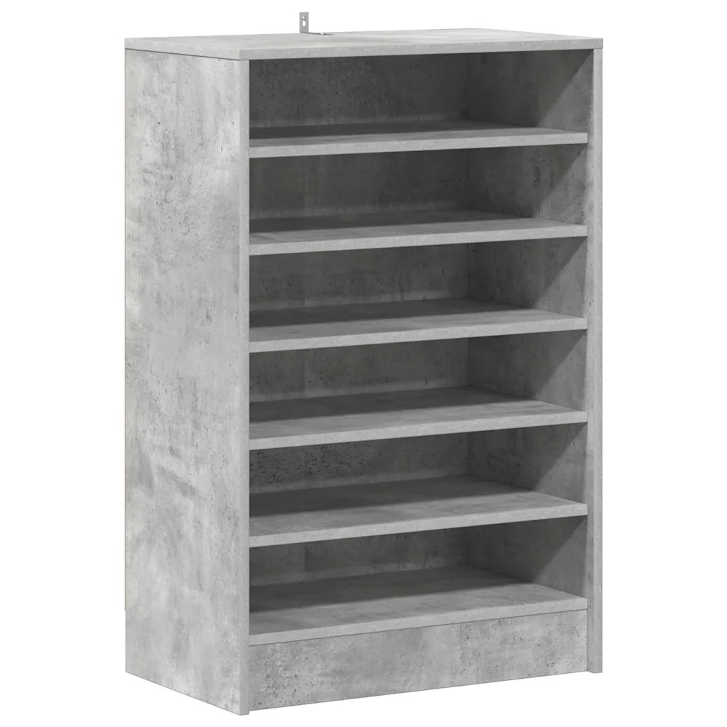 Scarpiera-Scaffale per scarpe Grigio Cemento 60x35x92 cm in Truciolato 607914