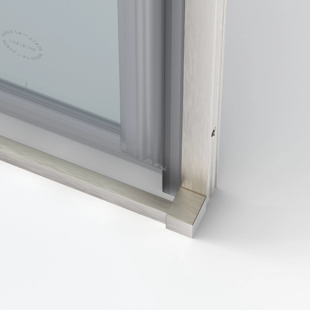 Box doccia angolare 100x110 cm apertura due ante battenti H200 cm cristalli trasparente 6 mm profilo SATINATO GIOIA