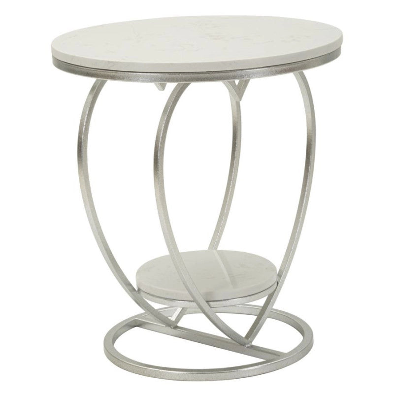 Tavolinetto Heart Argento cm ø 40x45,5