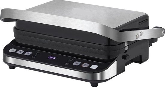 Apparecchio grigliatore - Contatto grill - 2000 watt - Display digitale - Si apre completamente - Impianto gourmet - Antiscotta