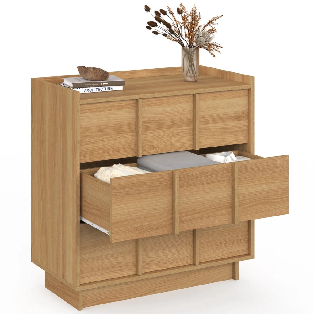 IDMarket - Cassettone ROSIE a 3 cassetti da 80 cm dal design minimalista in faggio