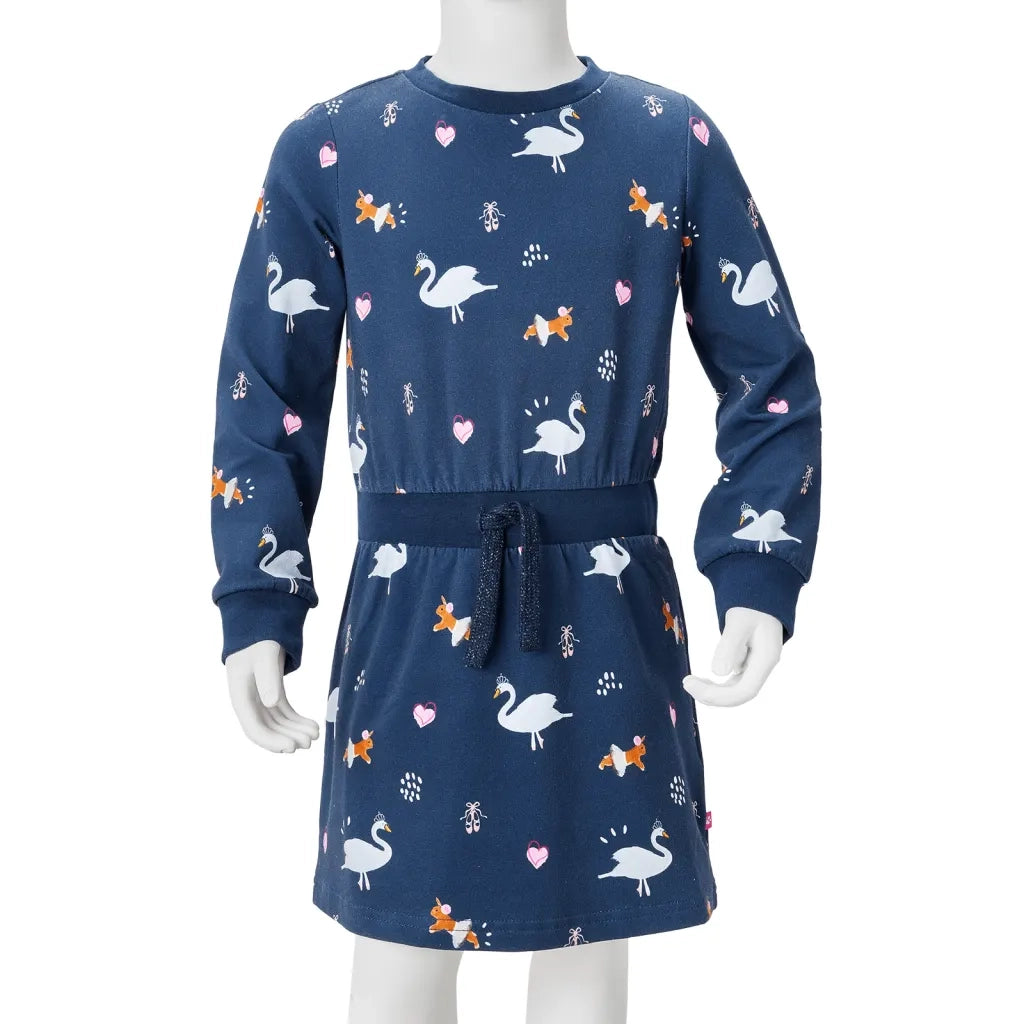 Abito da Bambina a Maniche Lunghe Blu Marino 104 CFW6689238