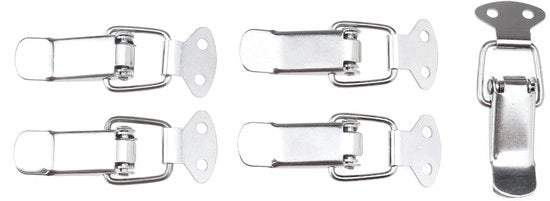 Set di Viti 5 pezzi - Viti adattabili - Acciaio inossidabile - Fermo cassa attacco - Facile da installare - Lunghezza 8 cm - Cerniera a scorrimento