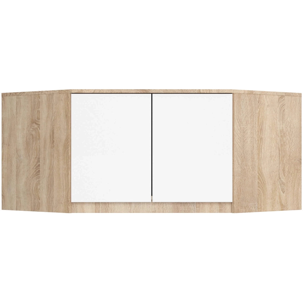 Sopralzo per armadio AKORD S100 Sonoma Quercia 100 cm 2 ante inserto frontale Bianco 100x50x55 cm