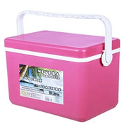 Trade Shop - Frigo Borsa Termica Frigorifero Portatile Con Coperchio Piatto Da 10 Lt Con Maniglia - Rosa
