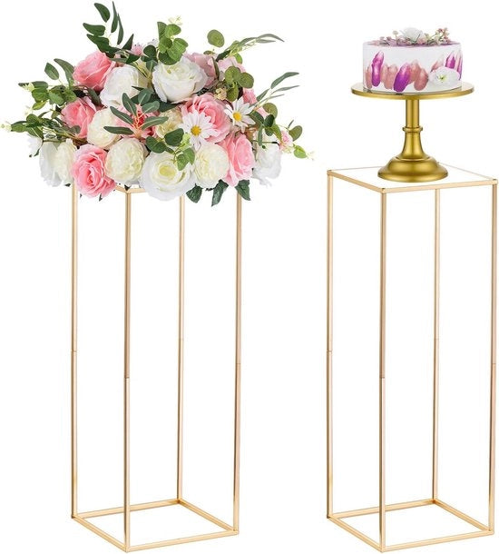 Vaso di Fiori Alto 80cm - Decorazione Florale Geometrica per Matrimoni e Feste