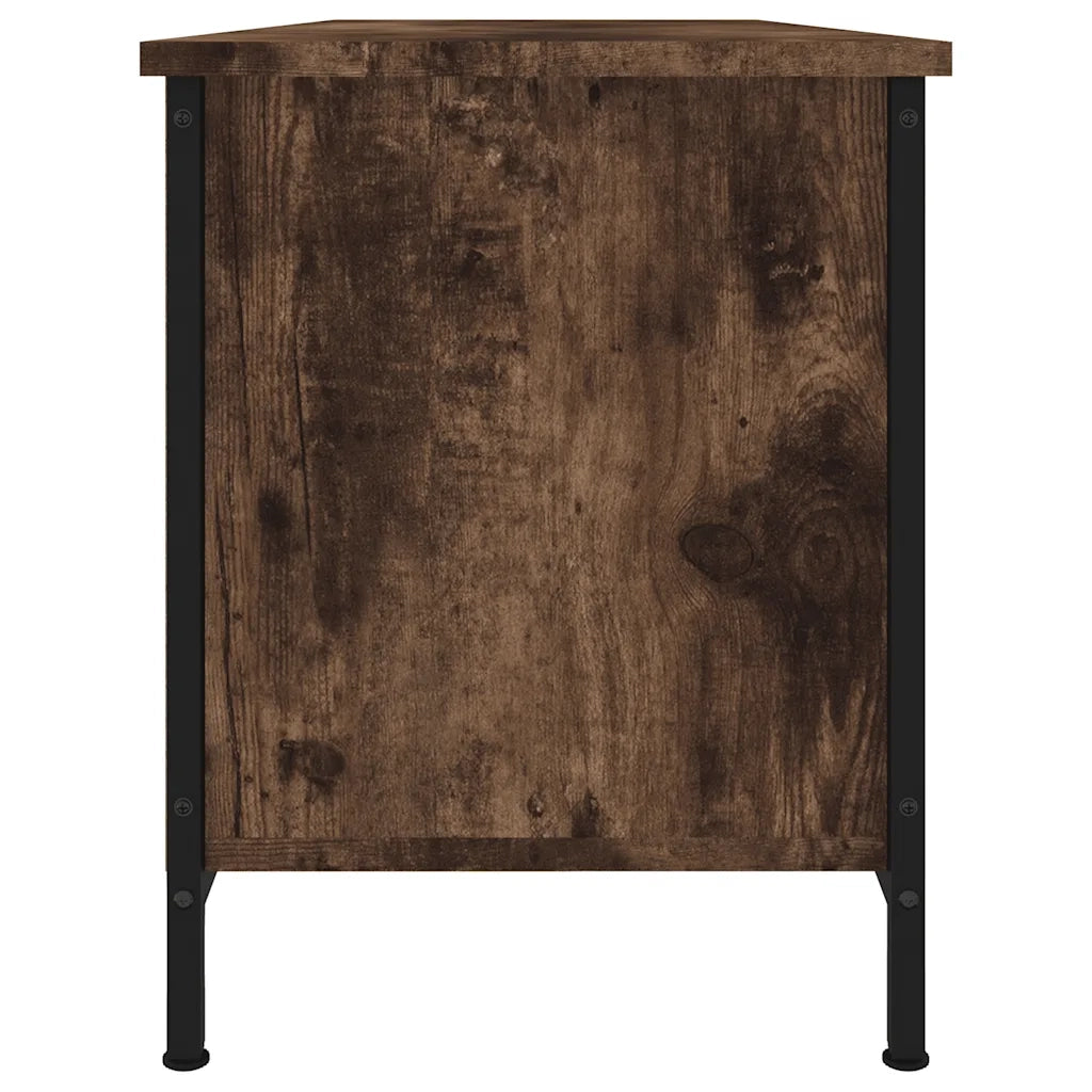 Mobile TV Rovere Fumo 102x35x45 cm in Legno Multistrato 826287