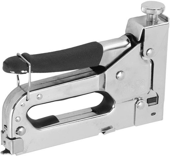 Martello da mano potente - Pistola da chiodi manuale - Adatto per chiodi da 4-14 mm - Per mobili e pelli - Dimensioni 16 x 11 x 2,5 cm - Peso 572 g