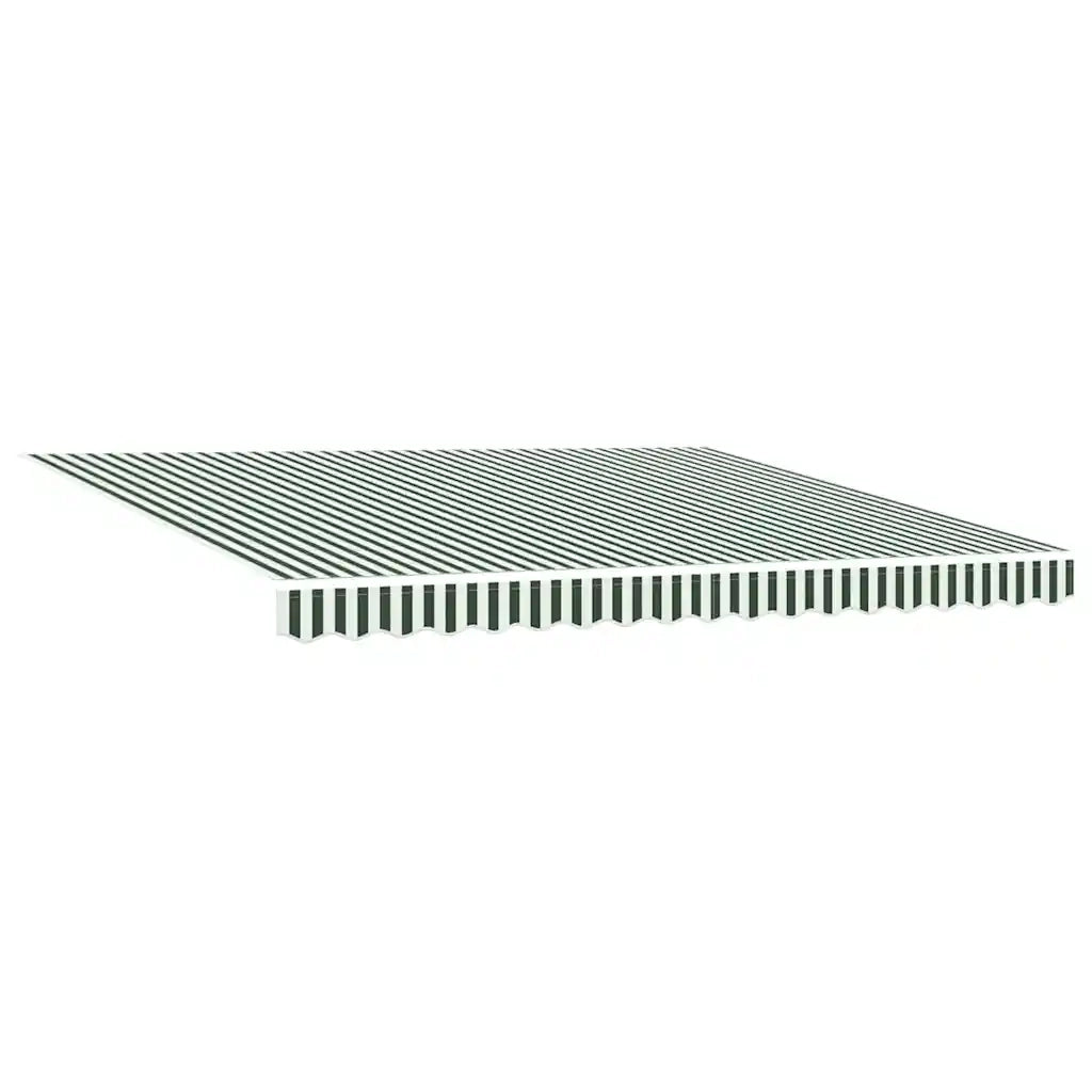 Telo di ricambio per tenda da sole Verde e Bianco 380 x 345 cm 42000659