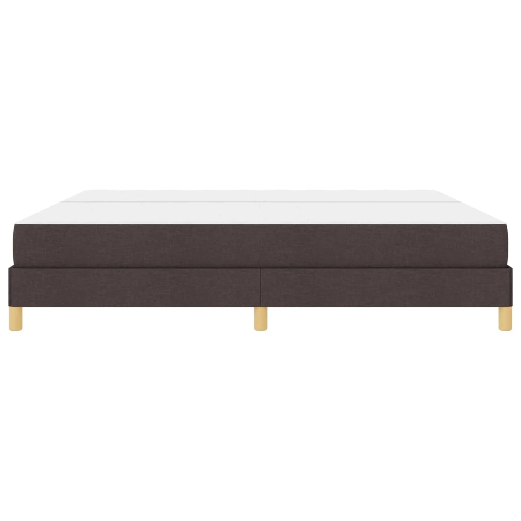 Letto a molle con materasso Marrone Scuro 200 x 200 cm Tessuto 3398594