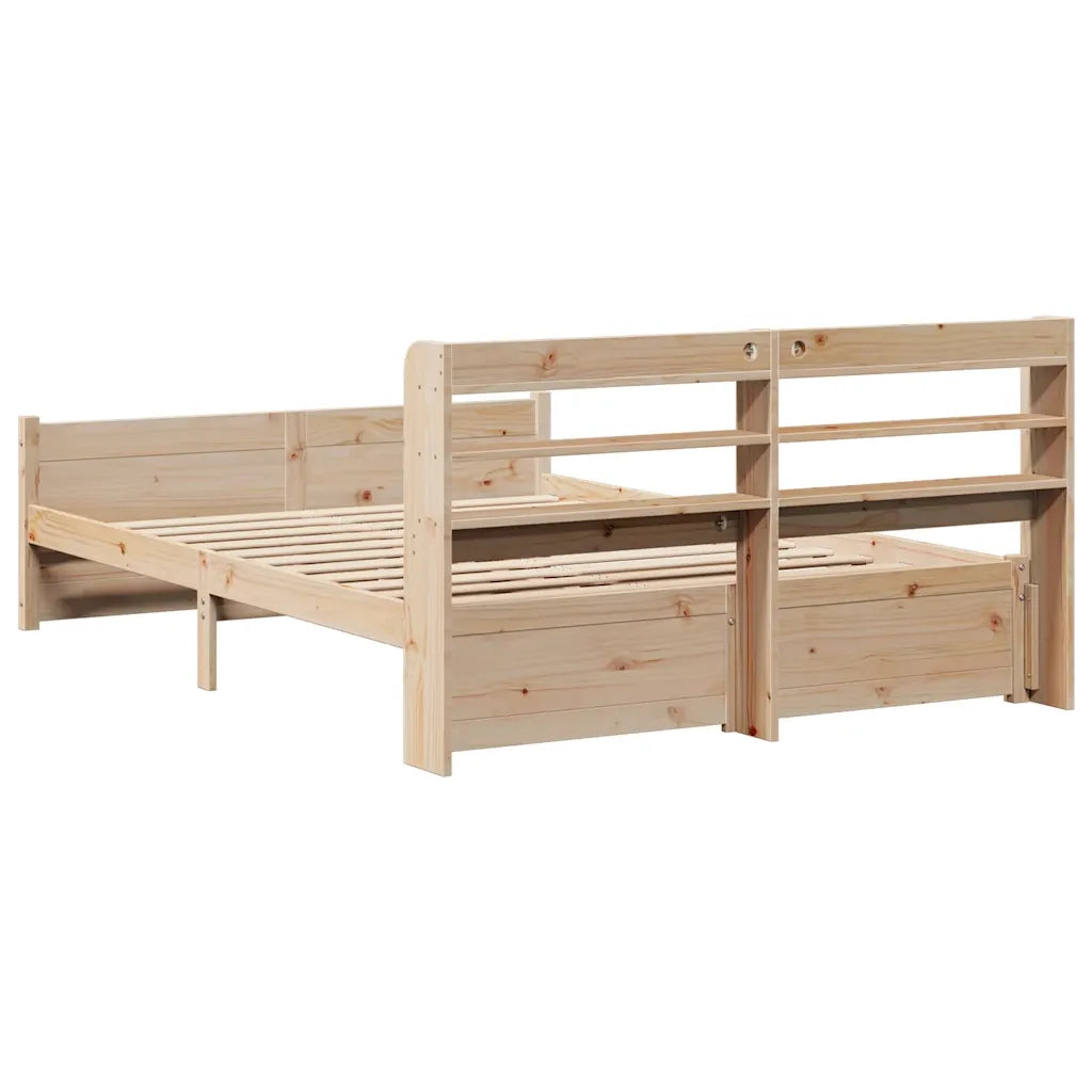 Giroletto con Testiera 150x200 cm in Legno Massello di Pino 3306764
