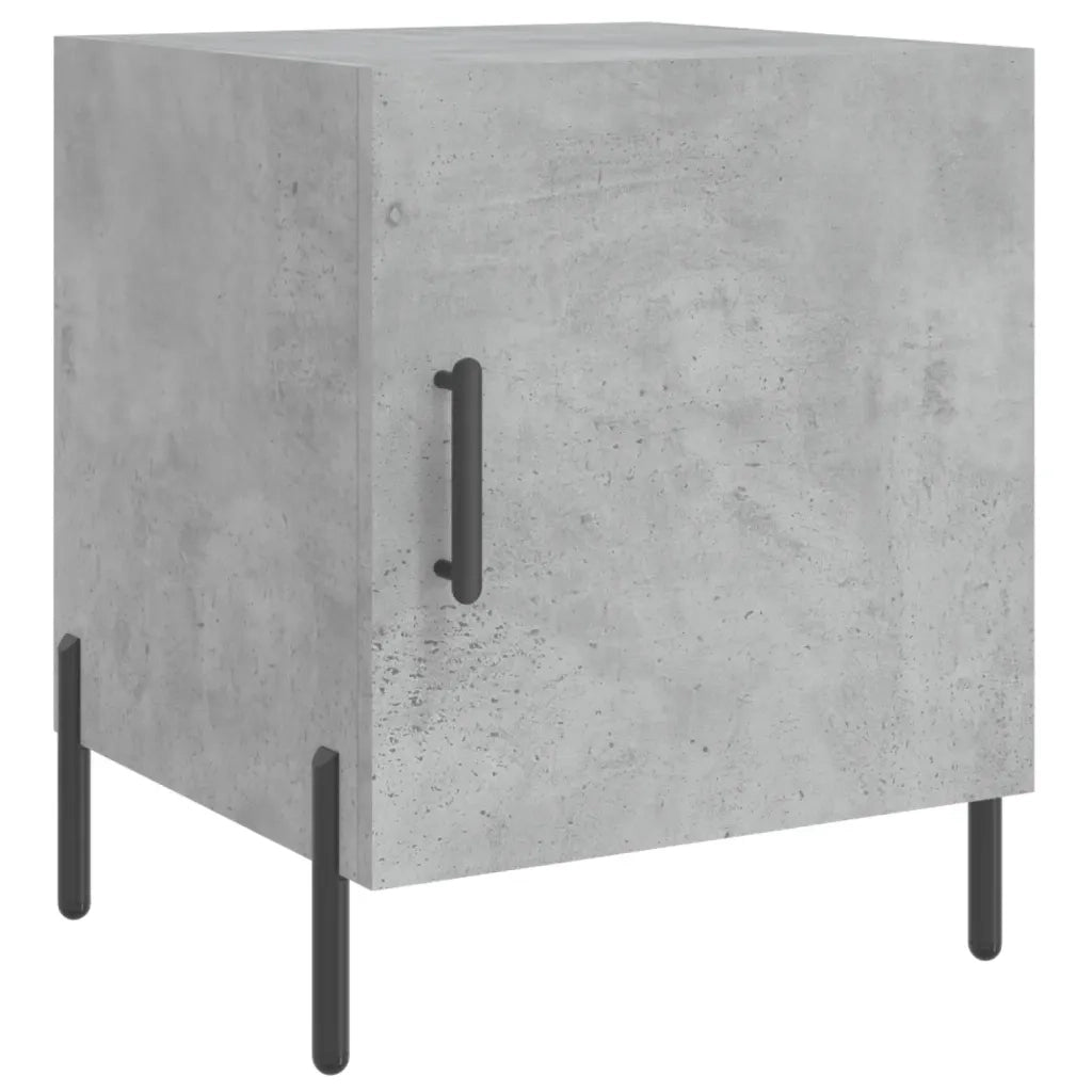 Comodini 2 pz-Set di 2 Tavolino da notte Grigio Cemento 40x40x50 cm in Legno Multistrato 896216