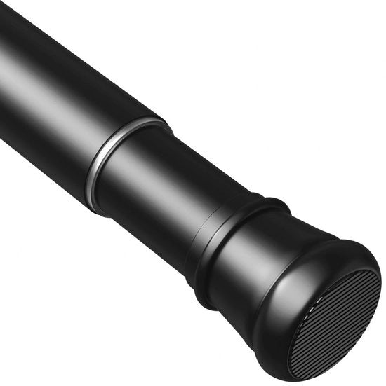 Maniglia per tenda - Corda per tenda - Senza foratura - Nero - Estendibile - Ideale per finestre e docce - 75-145 cm